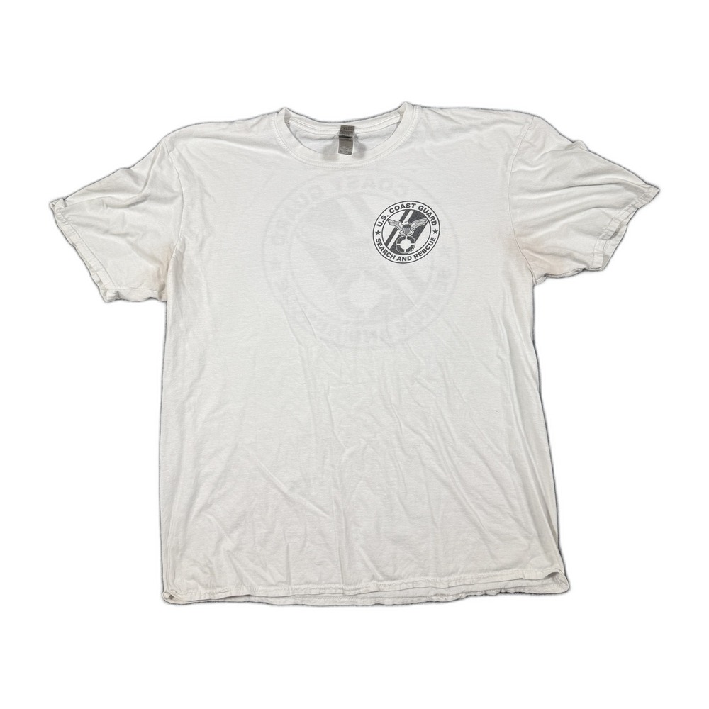 Gildan Softstyle US Coast Guard Search and Rescue Graphic T-Shirt Mens XL White